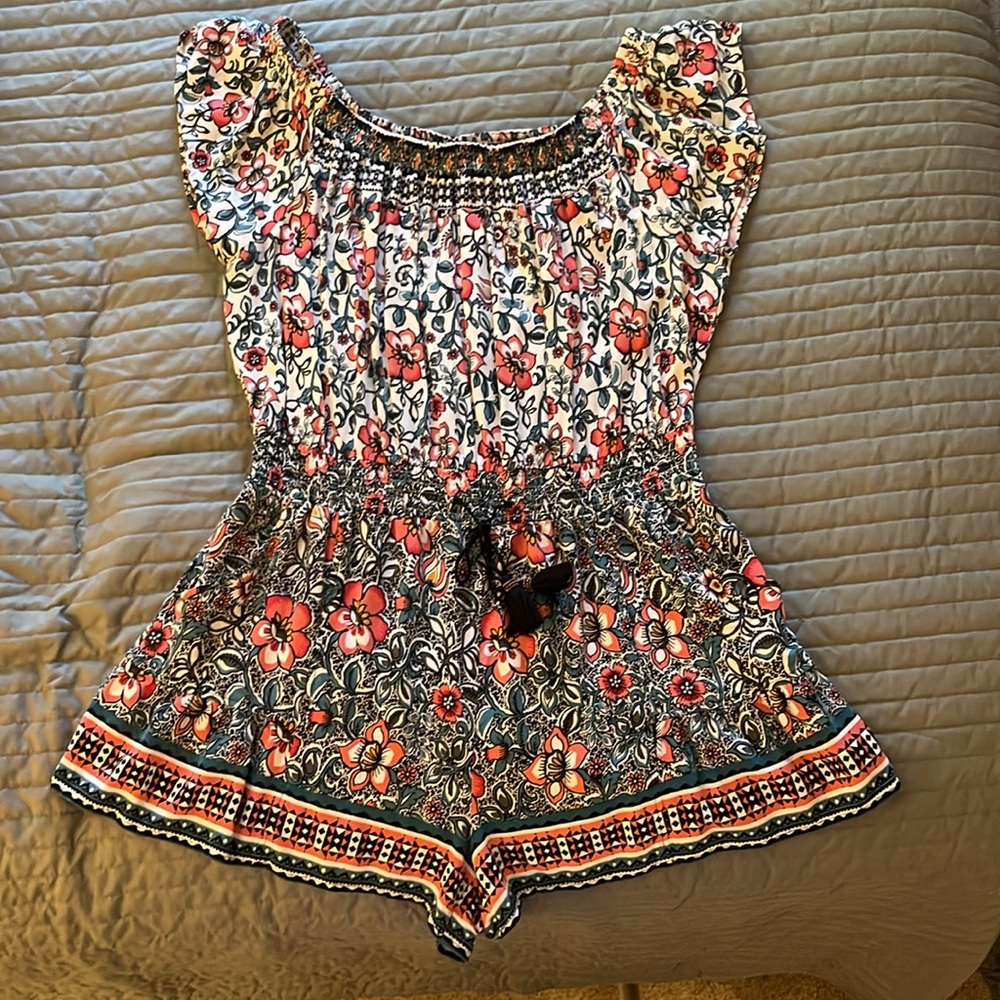 SOUTHWESTERN FLORAL ROMPER